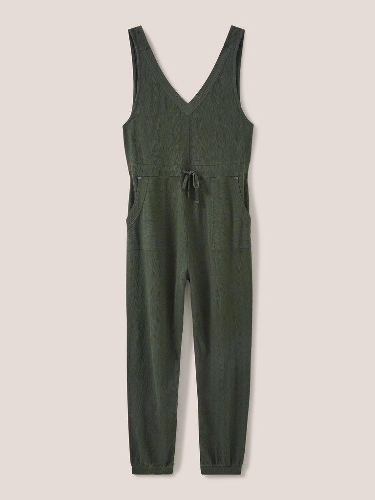 Lainey Jersey Jumpsuit in KHAKI GREEN