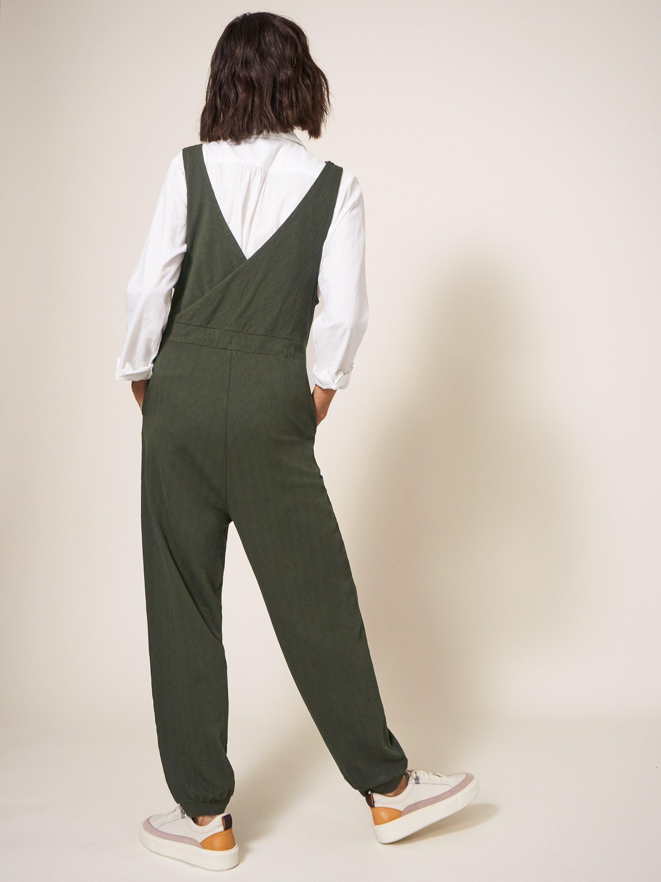 Lainey Jersey Jumpsuit in KHAKI GREEN