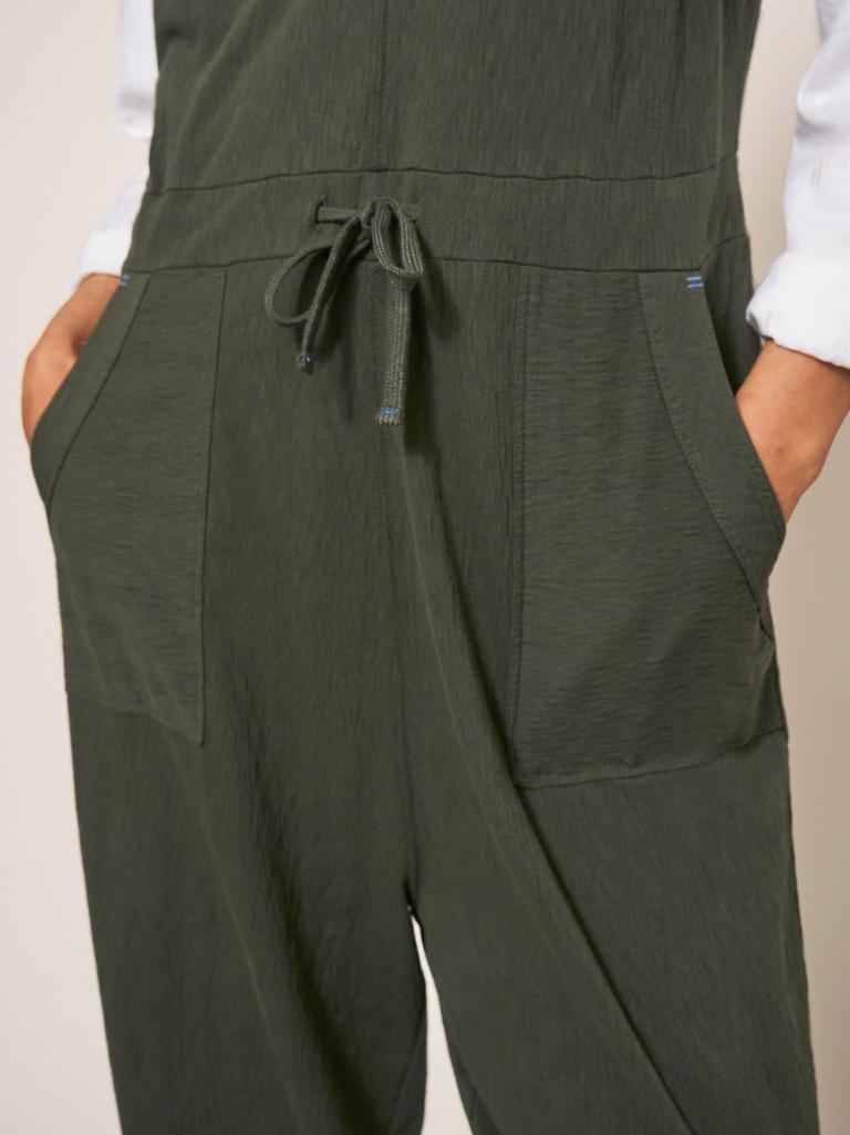 Lainey Jersey Jumpsuit in KHAKI GREEN