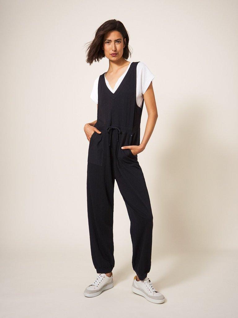 Lainey Jersey Jumpsuit in PURE BLK - LIFESTYLE