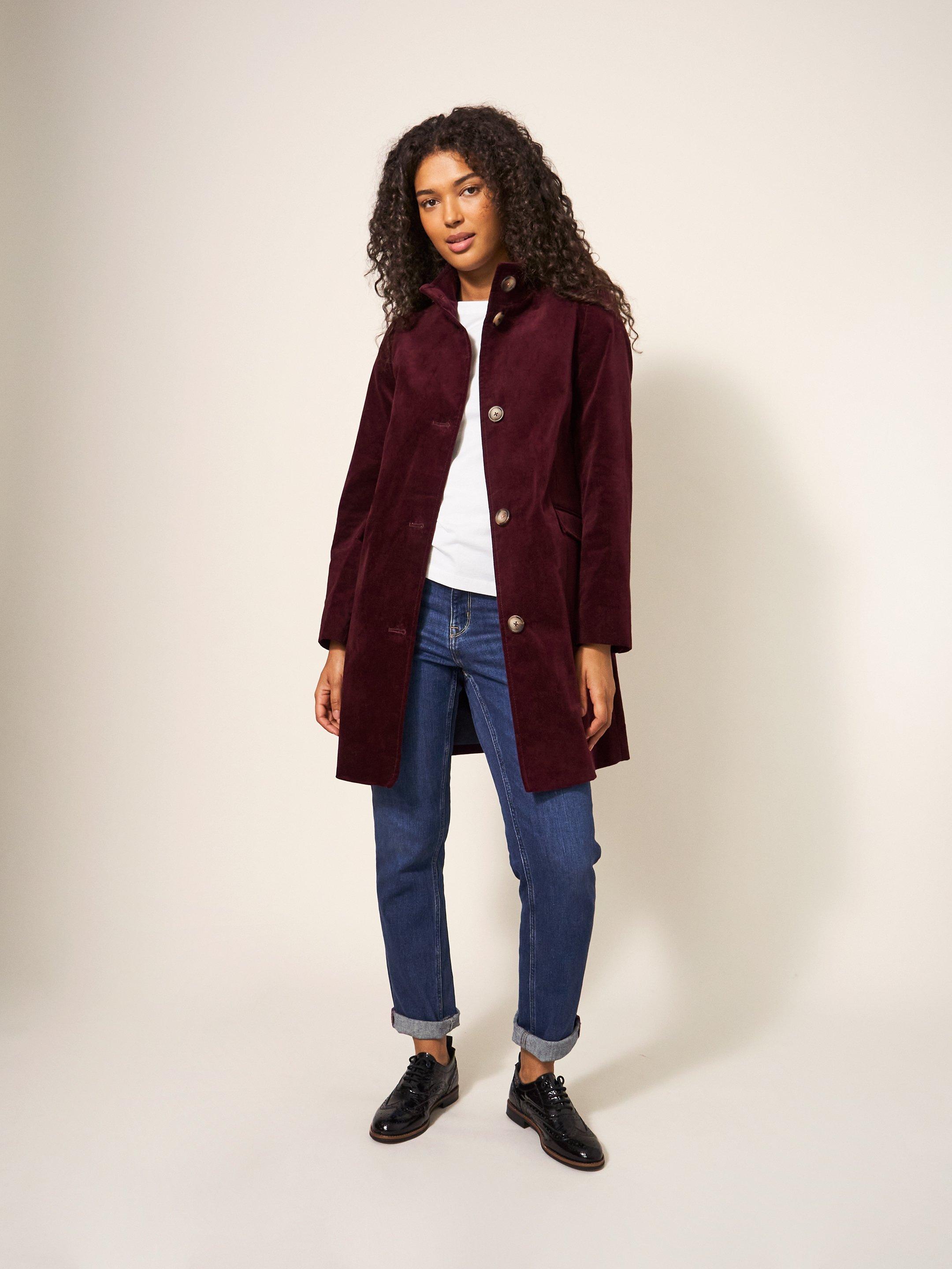 Ladies best sale velvet coat