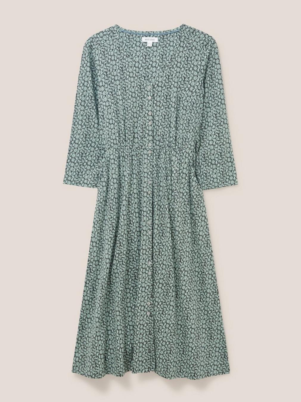 Mia Jersey Dress in GREEN MLT - FLAT FRONT