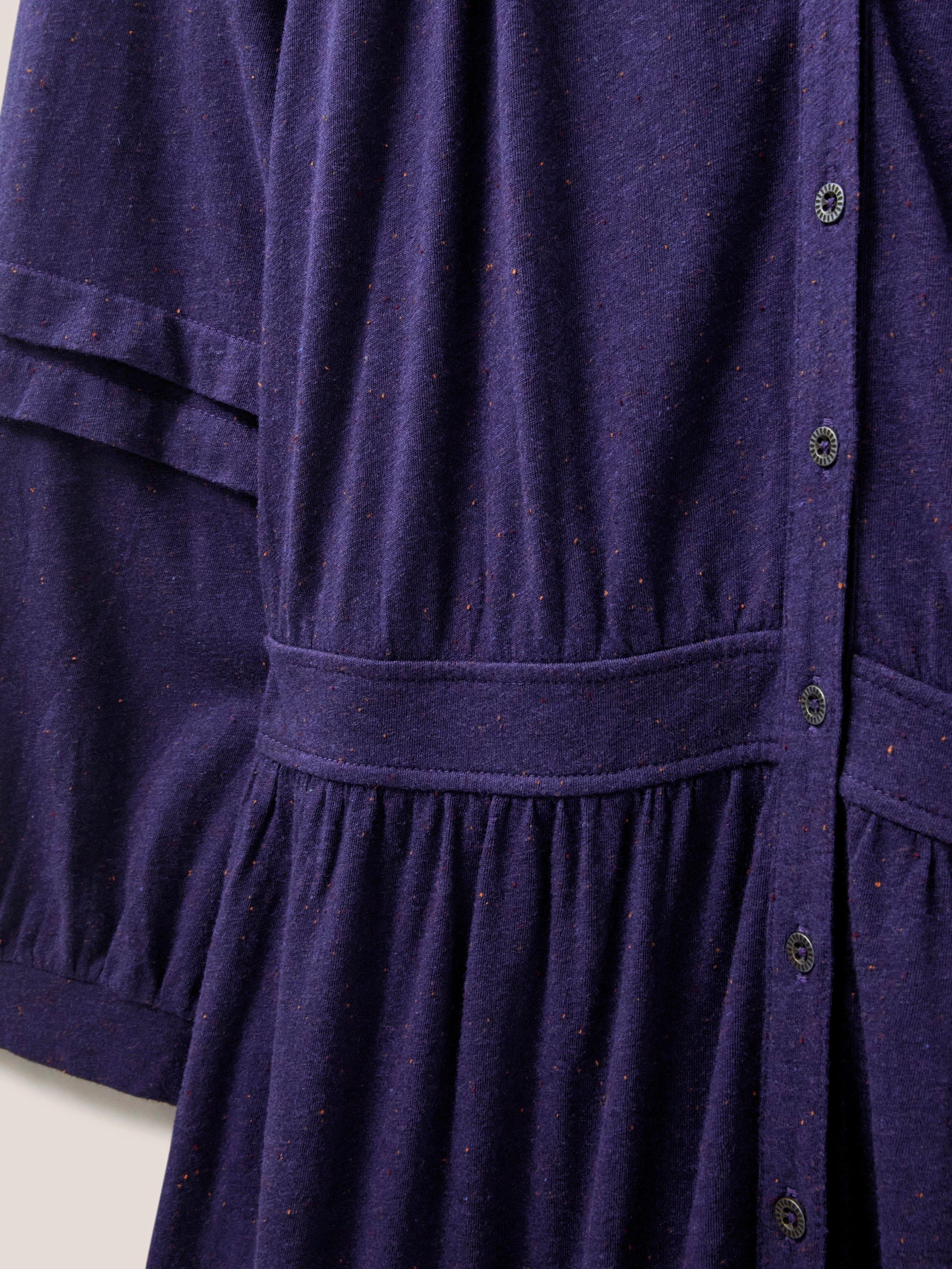 Hallie Soft Jersey Midi Dress in NAVY MULTI - FLAT DETAIL