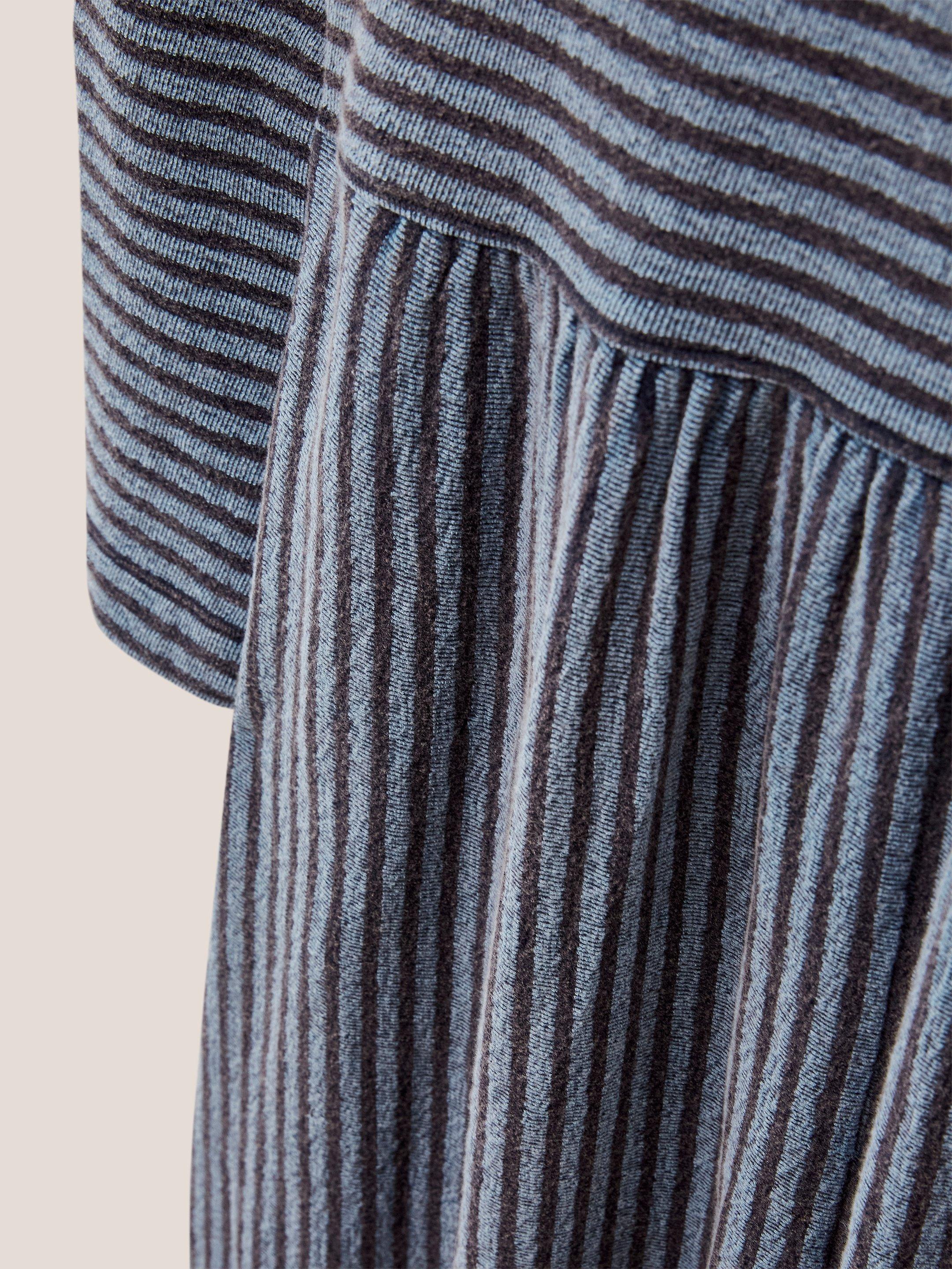 Marsia Stripe Jersey Dress in NAVY MULTI - FLAT DETAIL