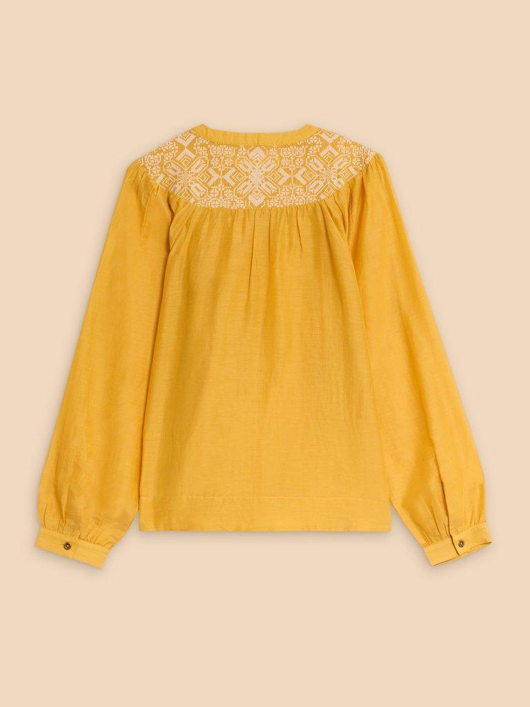 Rose Cotton Silk Top in CHART MLT - FLAT BACK