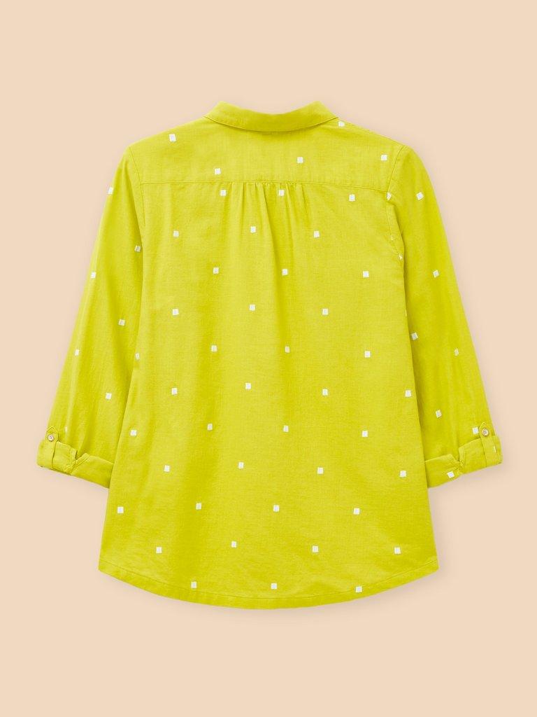 Sophie Organic Cotton Shirt in CHART MLT - FLAT BACK