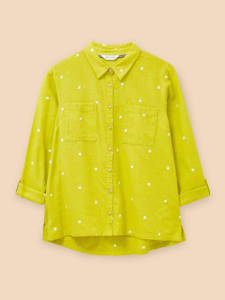Sophie Organic Cotton Shirt in CHART MLT - FLAT FRONT