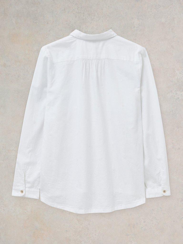 Sophie Organic Cotton Shirt in PALE IVORY - FLAT BACK