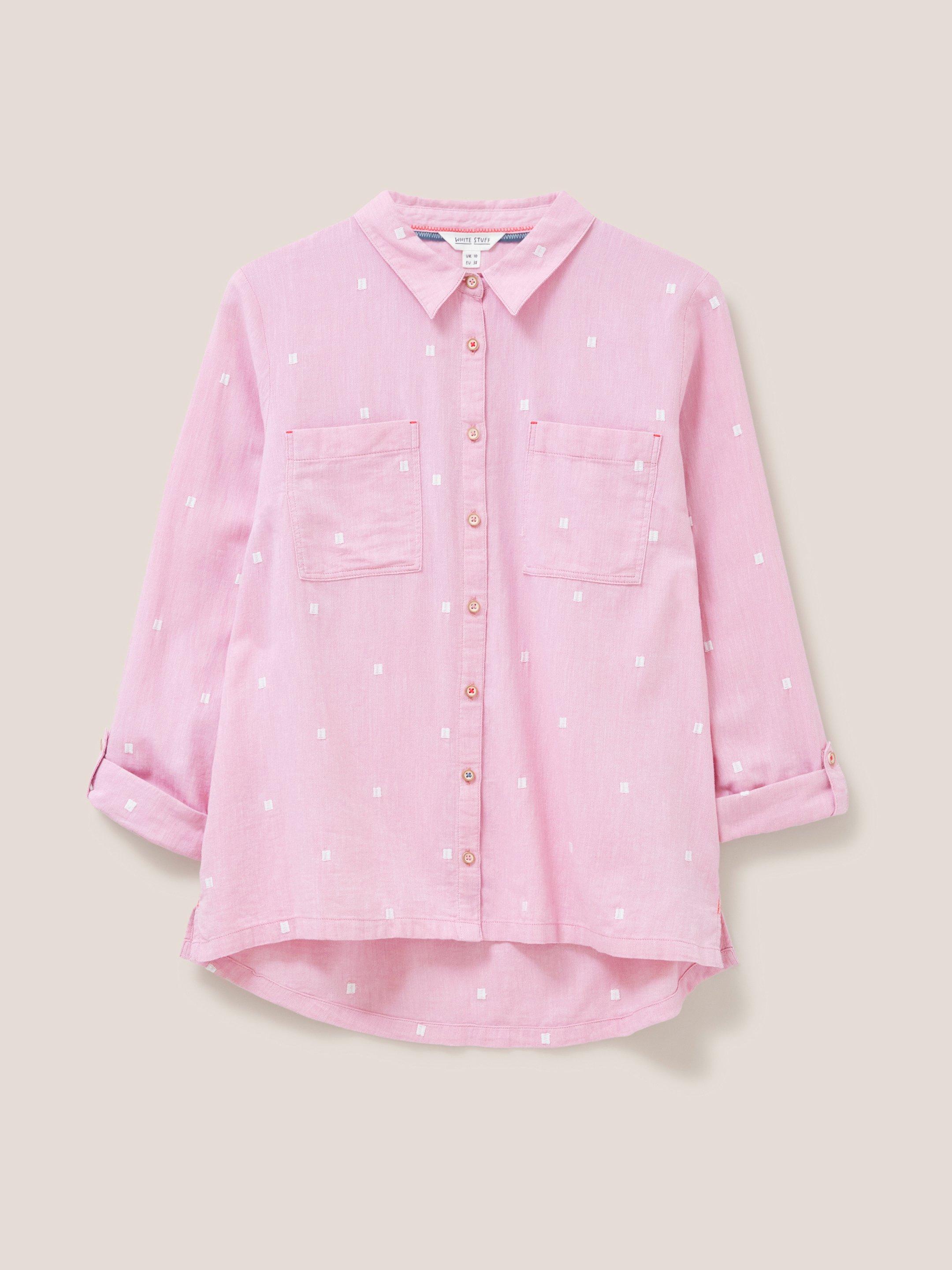 Sophie Organic Cotton Shirt in PINK MLT - FLAT FRONT