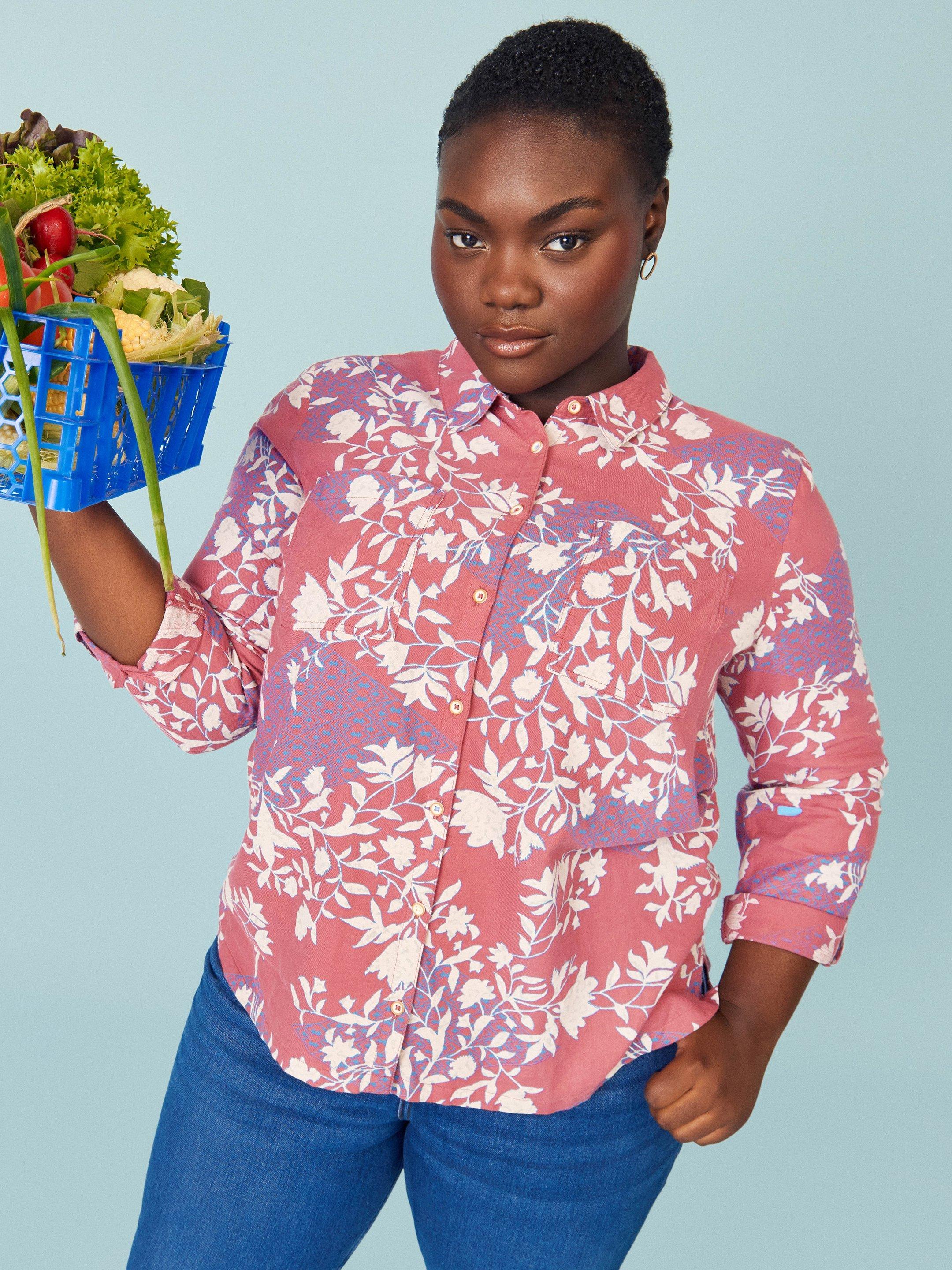 Sophie Organic Cotton Shirt in RED PR - MIXED