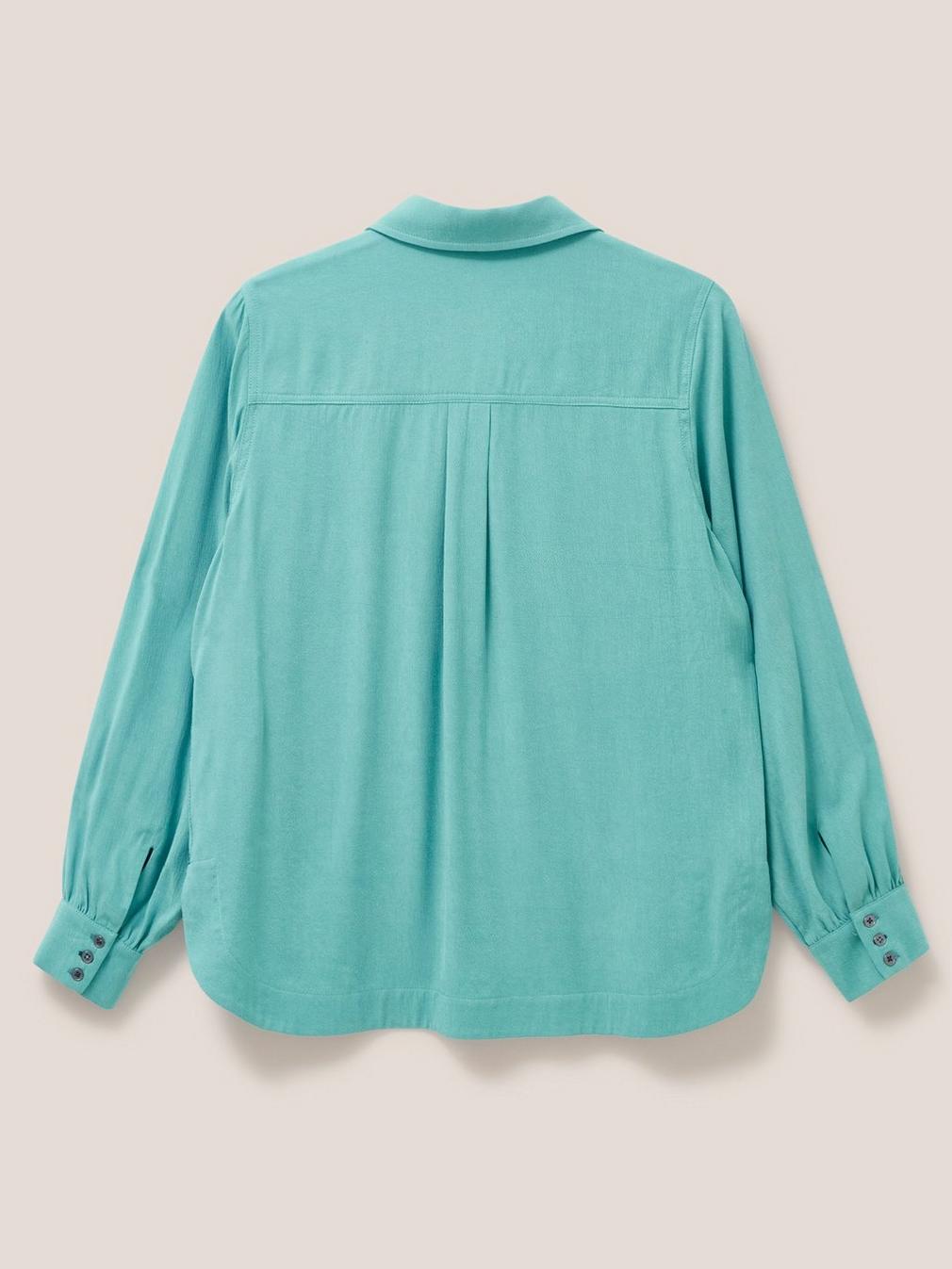 Ella Shirt in MID TEAL - FLAT BACK