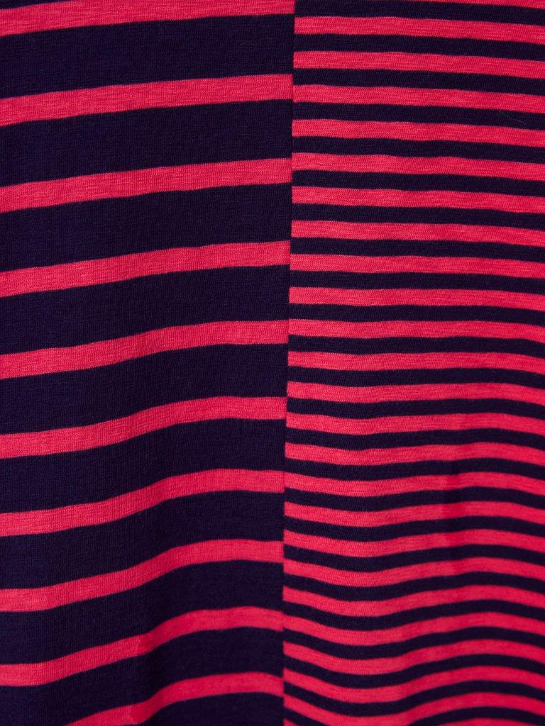 Cassie Stripe T-Shirt in PINK MLT - FLAT DETAIL