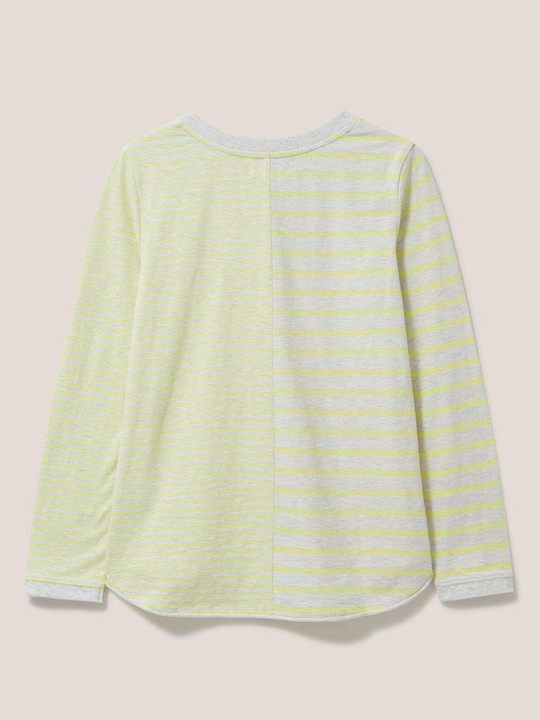 Cassie Stripe T-Shirt in YELLOW MLT - FLAT BACK