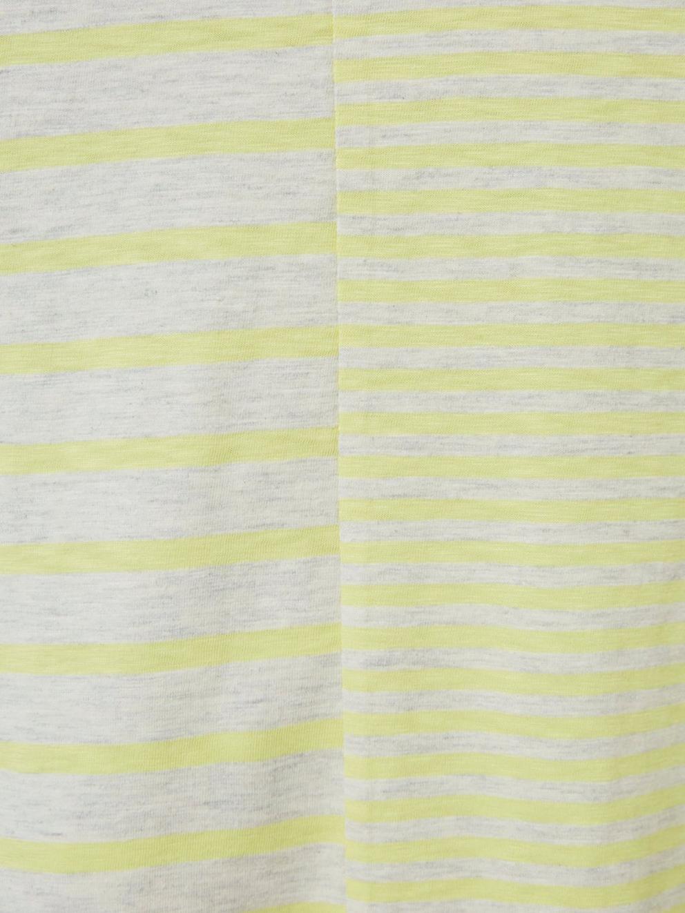 Cassie Stripe T-Shirt in YELLOW MLT - FLAT DETAIL