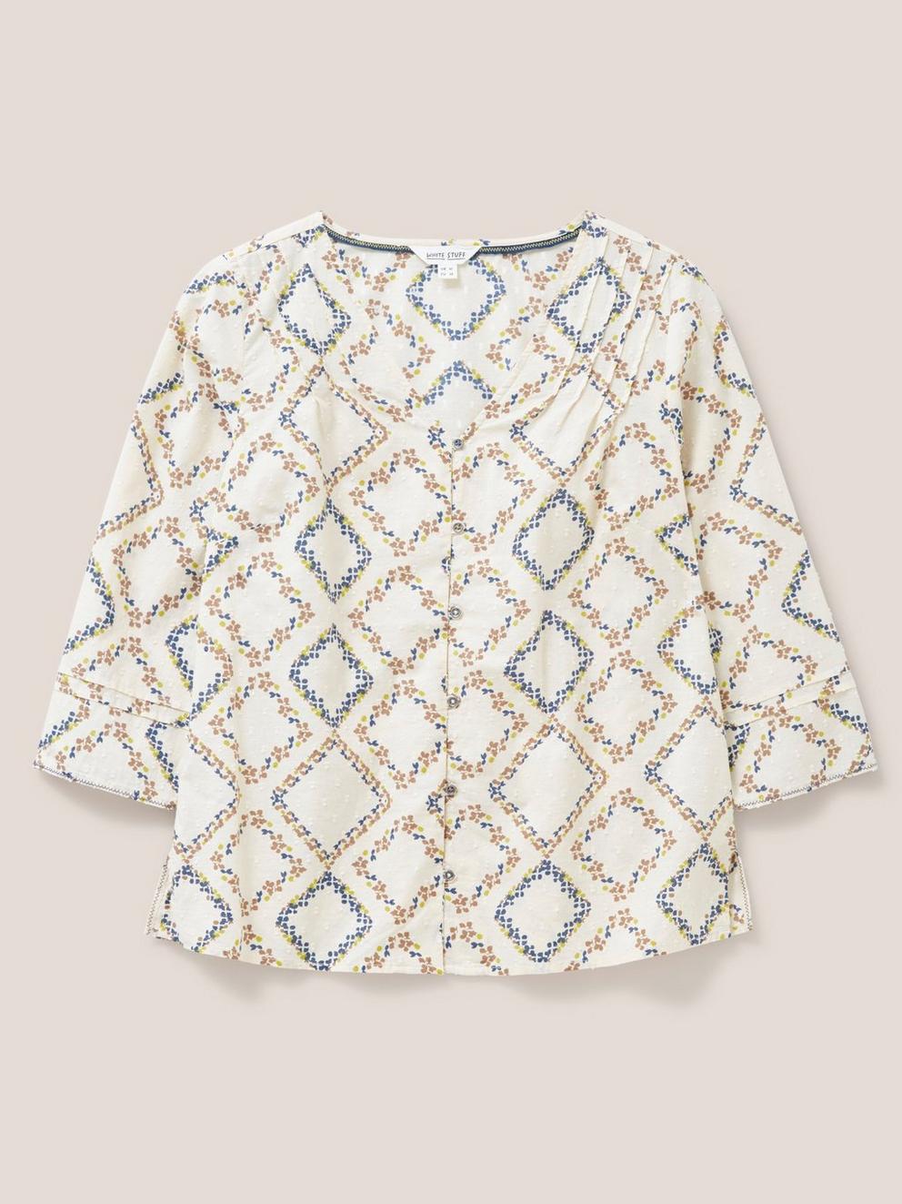 Rae Cotton Top in IVORY PR - FLAT FRONT