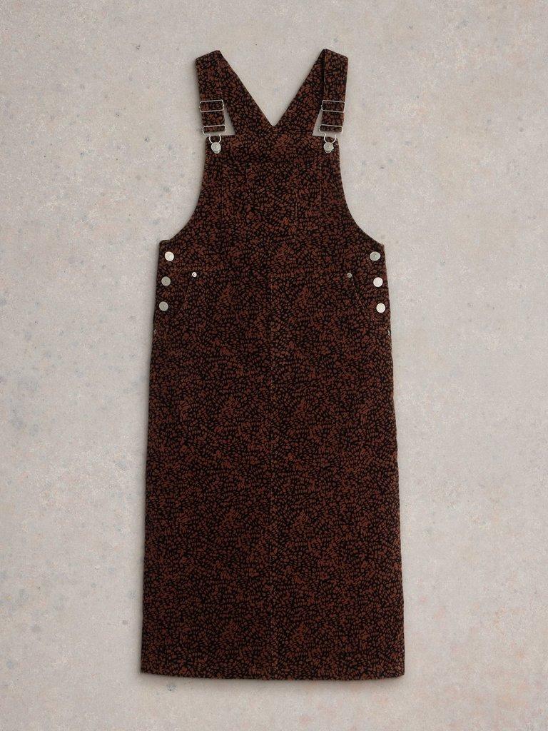 Emmie Organic Cord Pinafore in BLK PR - FLAT FRONT