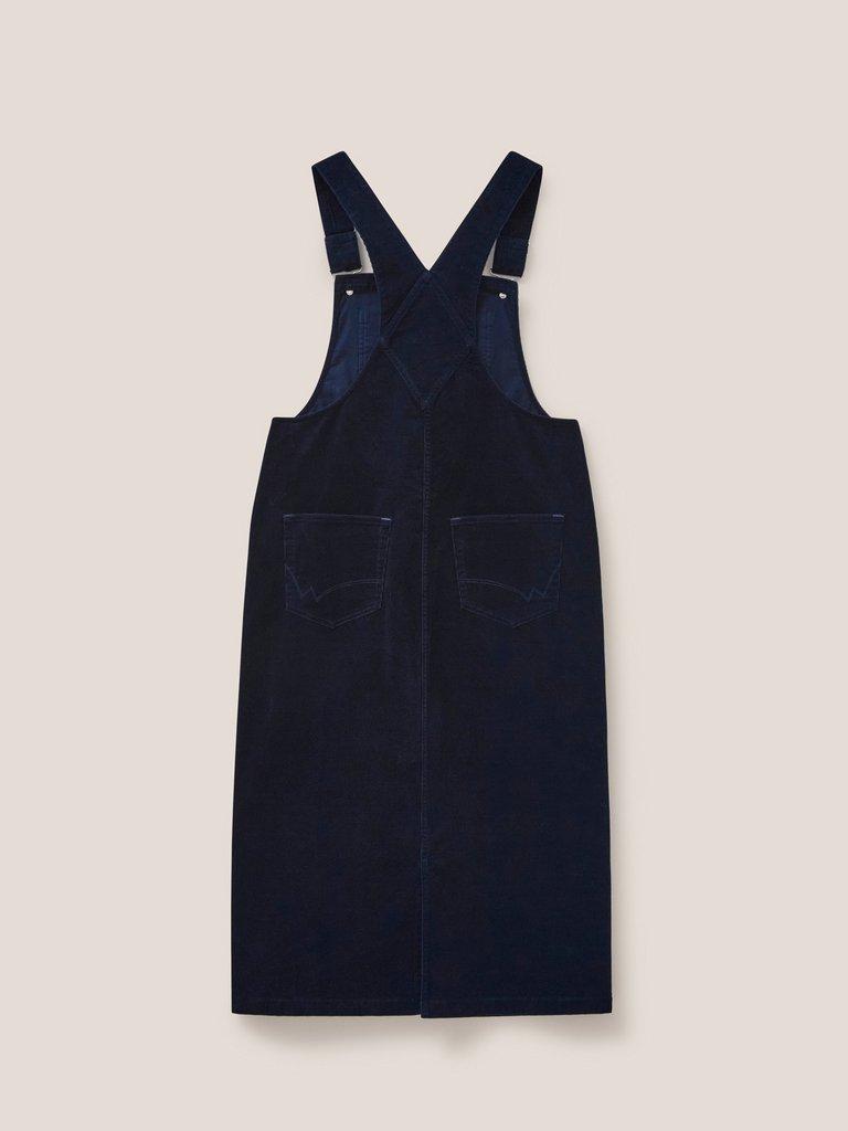 Emmie Organic Cord Pinafore in DARK NAVY - FLAT BACK