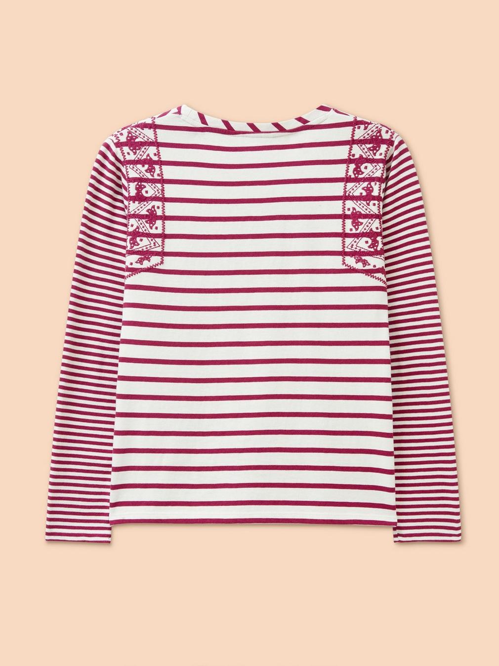 WHISPER INTERLOCK TEE in PINK MLT - FLAT BACK