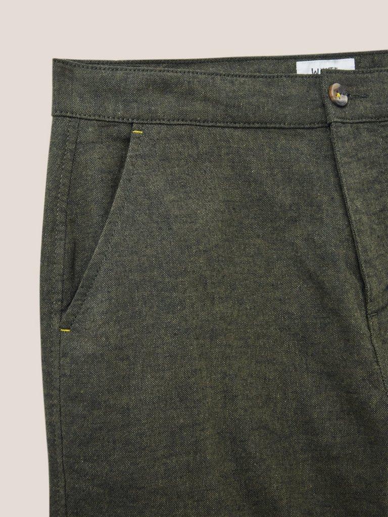 Linen Blend Short in KHAKI GREEN | White Stuff