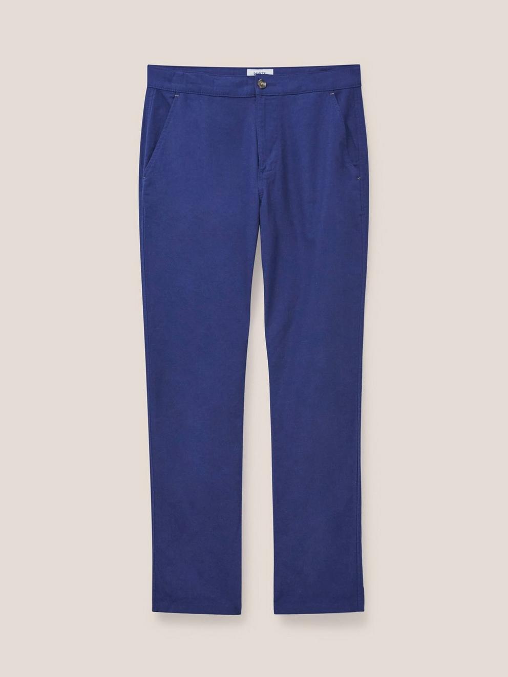 Blend Trouser Linen in DARK NAVY - FLAT FRONT