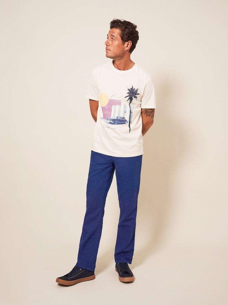 Blend Trouser Linen in DARK NAVY - LIFESTYLE