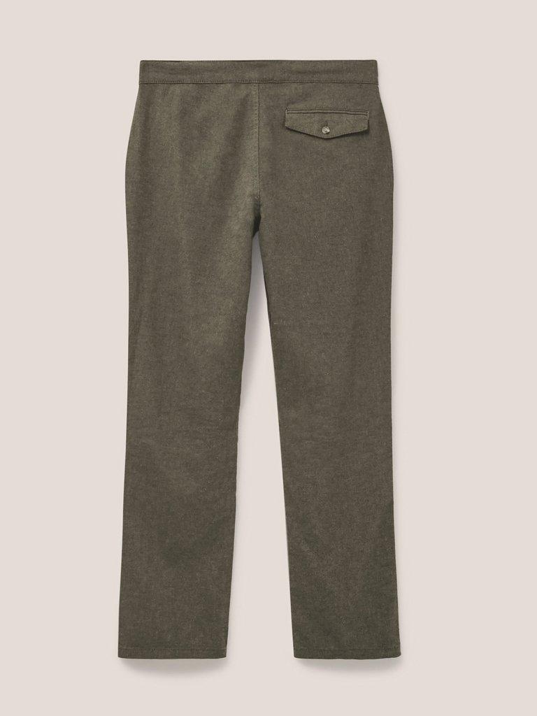 Blend Trouser Linen in KHAKI GRN - FLAT BACK