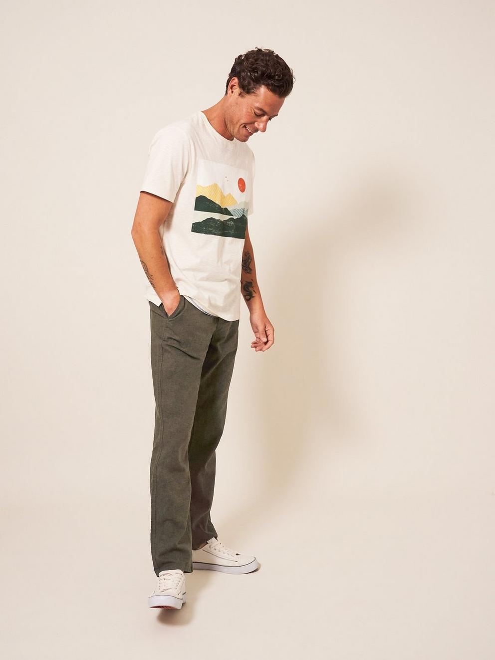 Blend Trouser Linen in KHAKI GRN - LIFESTYLE