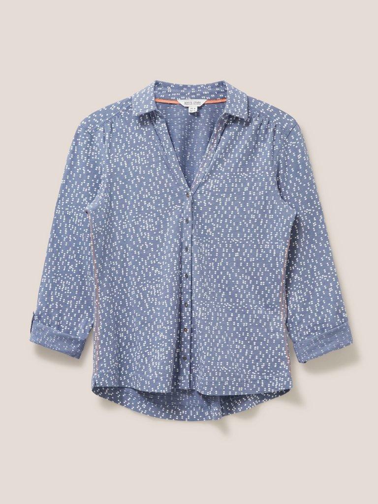 Annie Cotton Jersey Shirt in GREY PR - FLAT FRONT