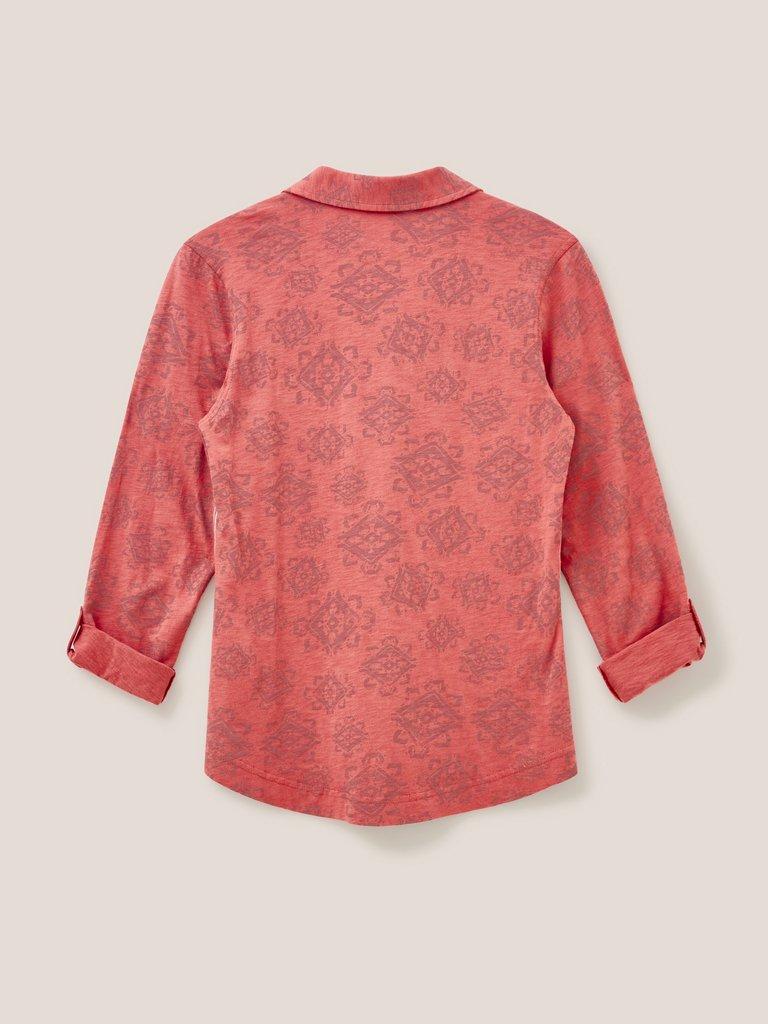 Annie Cotton Jersey Shirt in PINK PR - FLAT BACK