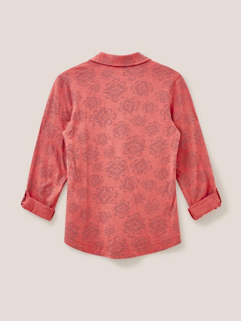 Annie Cotton Jersey Shirt in PINK PR - FLAT BACK