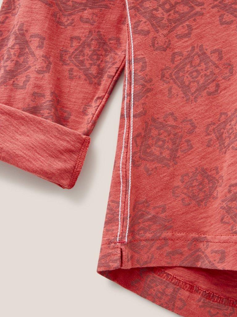 Annie Cotton Jersey Shirt in PINK PR - FLAT DETAIL
