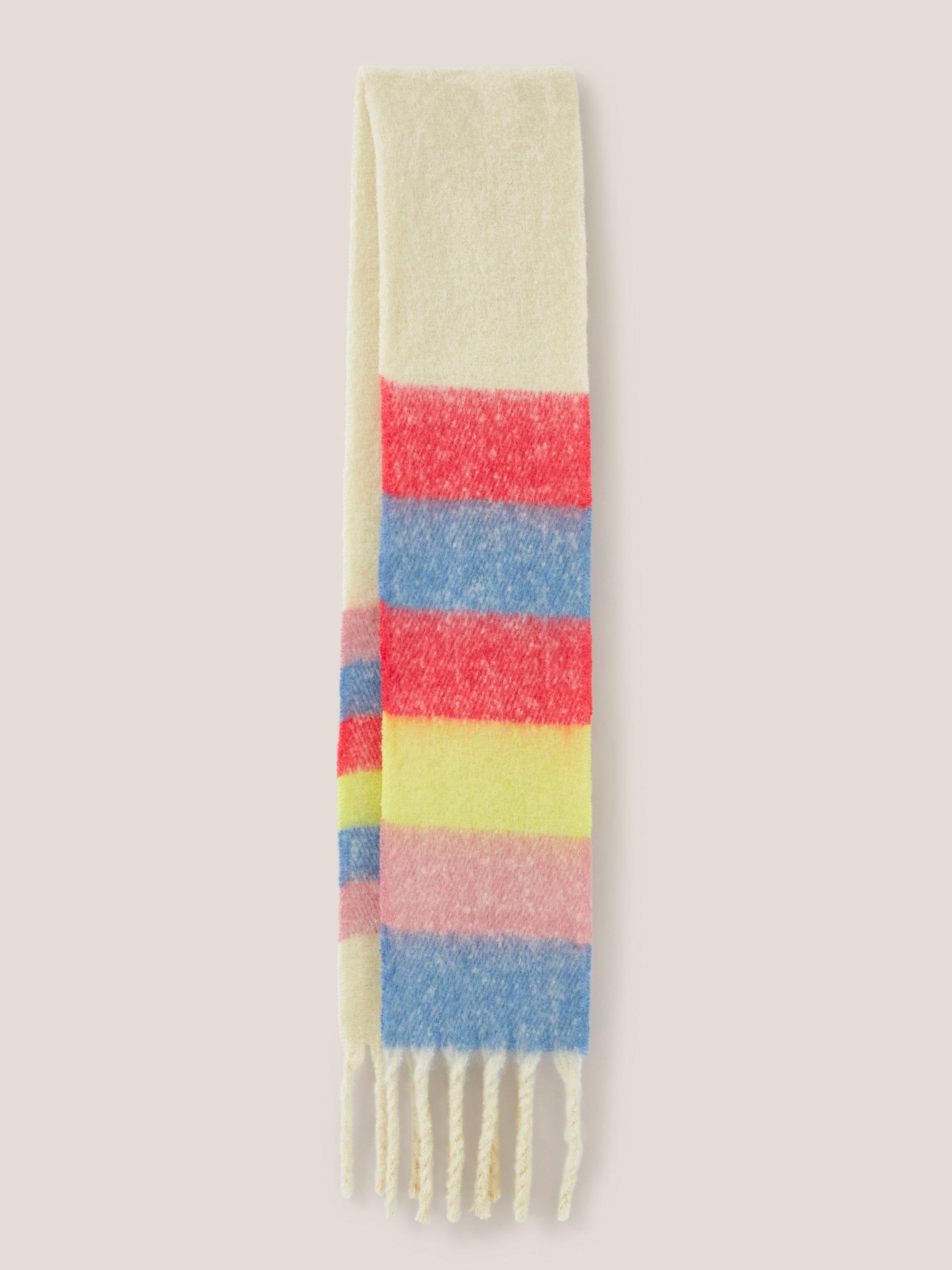Shelly Skinny Brushed Scarf in NATURAL MULTI | White Stuff