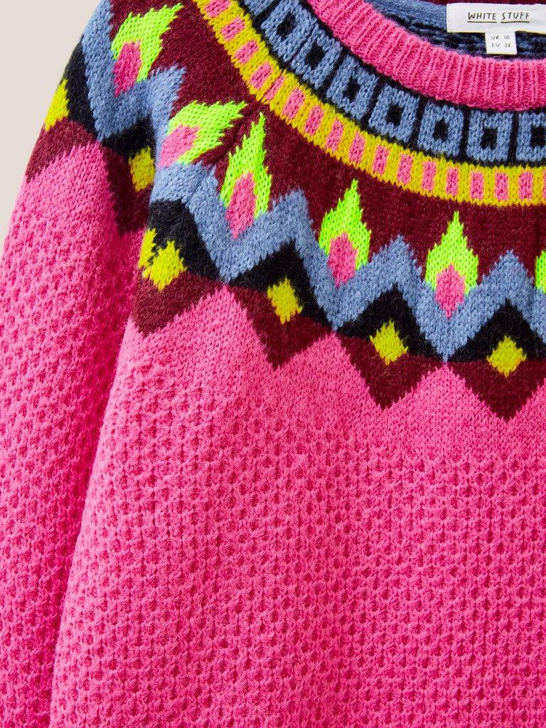 TYNE JUMPER in PINK MLT - FLAT DETAIL