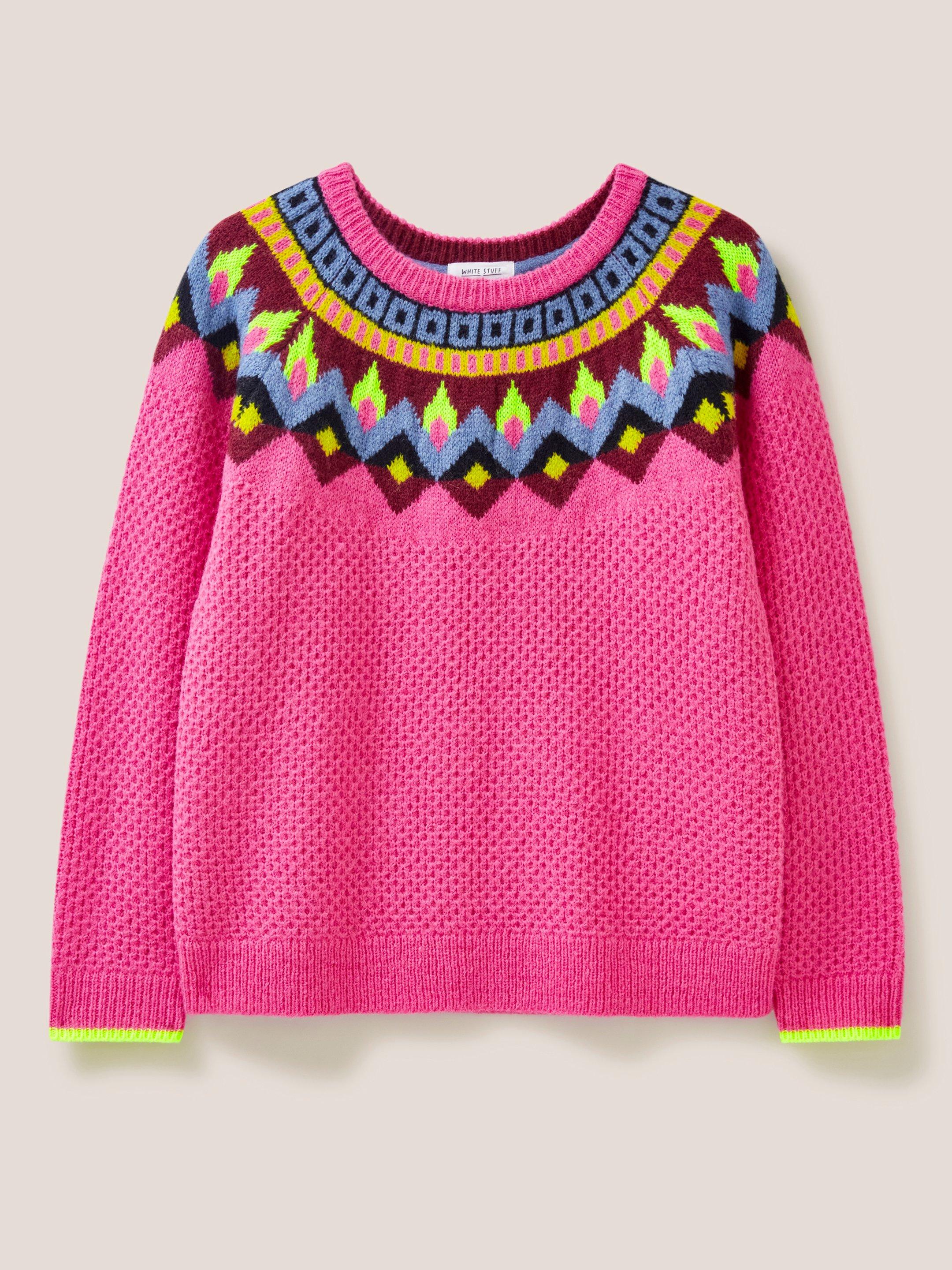 TYNE JUMPER in PINK MLT - FLAT FRONT