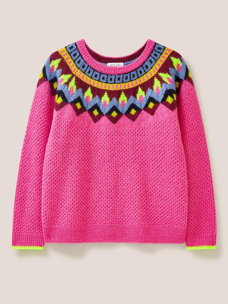TYNE JUMPER in PINK MLT - FLAT FRONT