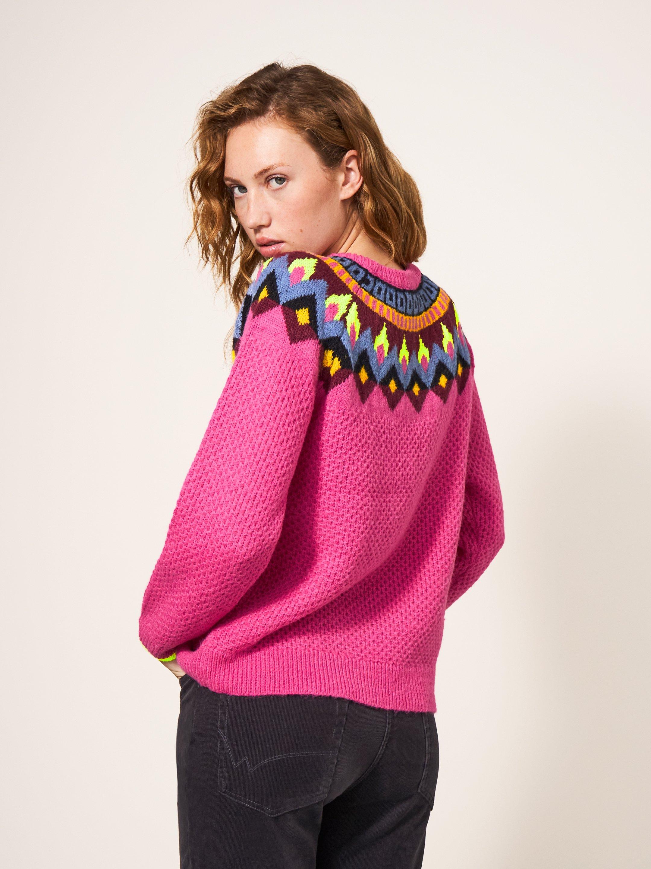 TYNE JUMPER in PINK MULTI | White Stuff