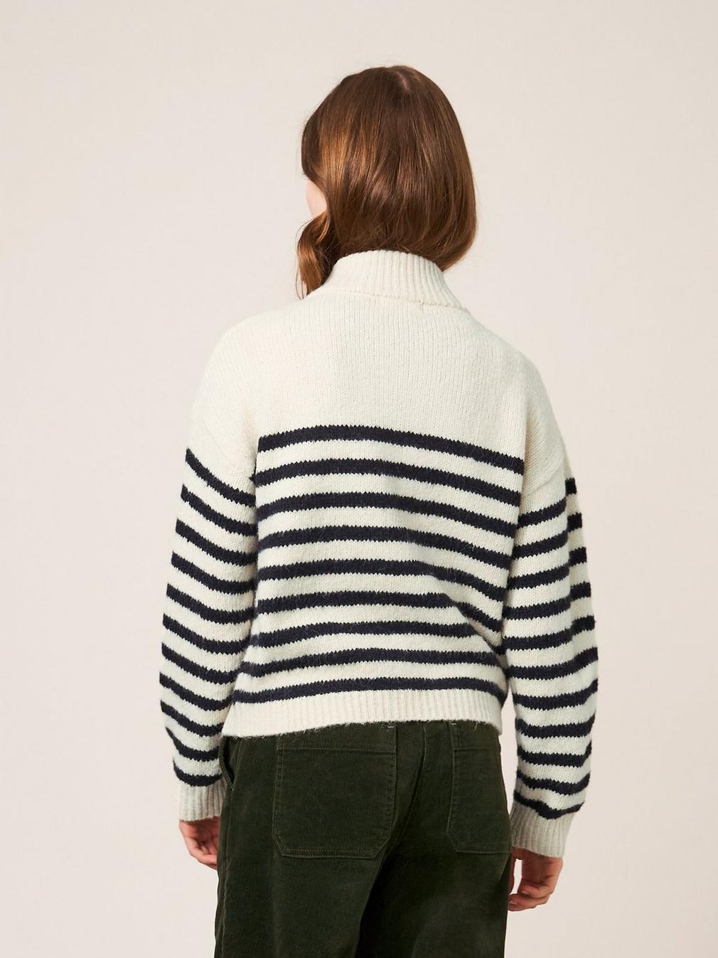 BONNIE CARDI in IVORY MLT - MODEL BACK