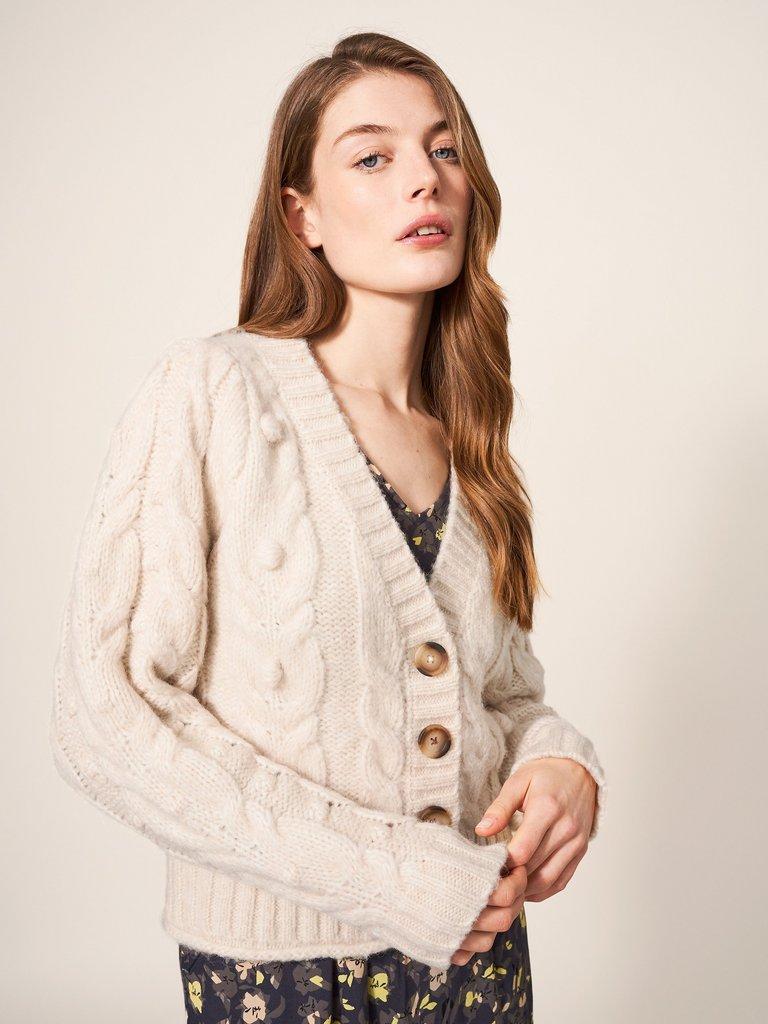 CABLE CARDI in DK NAT - LIFESTYLE