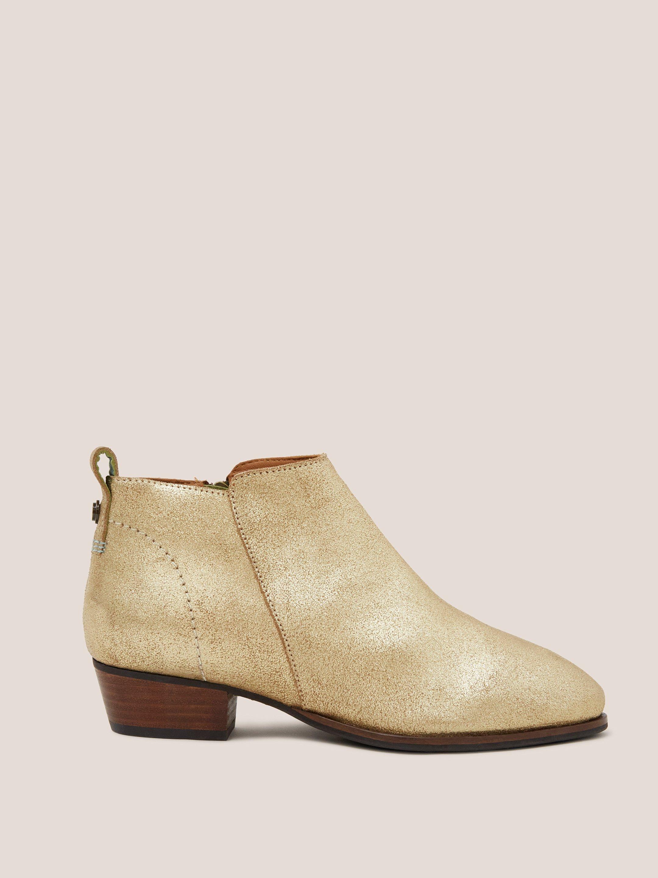 Gold metallic hot sale ankle boots