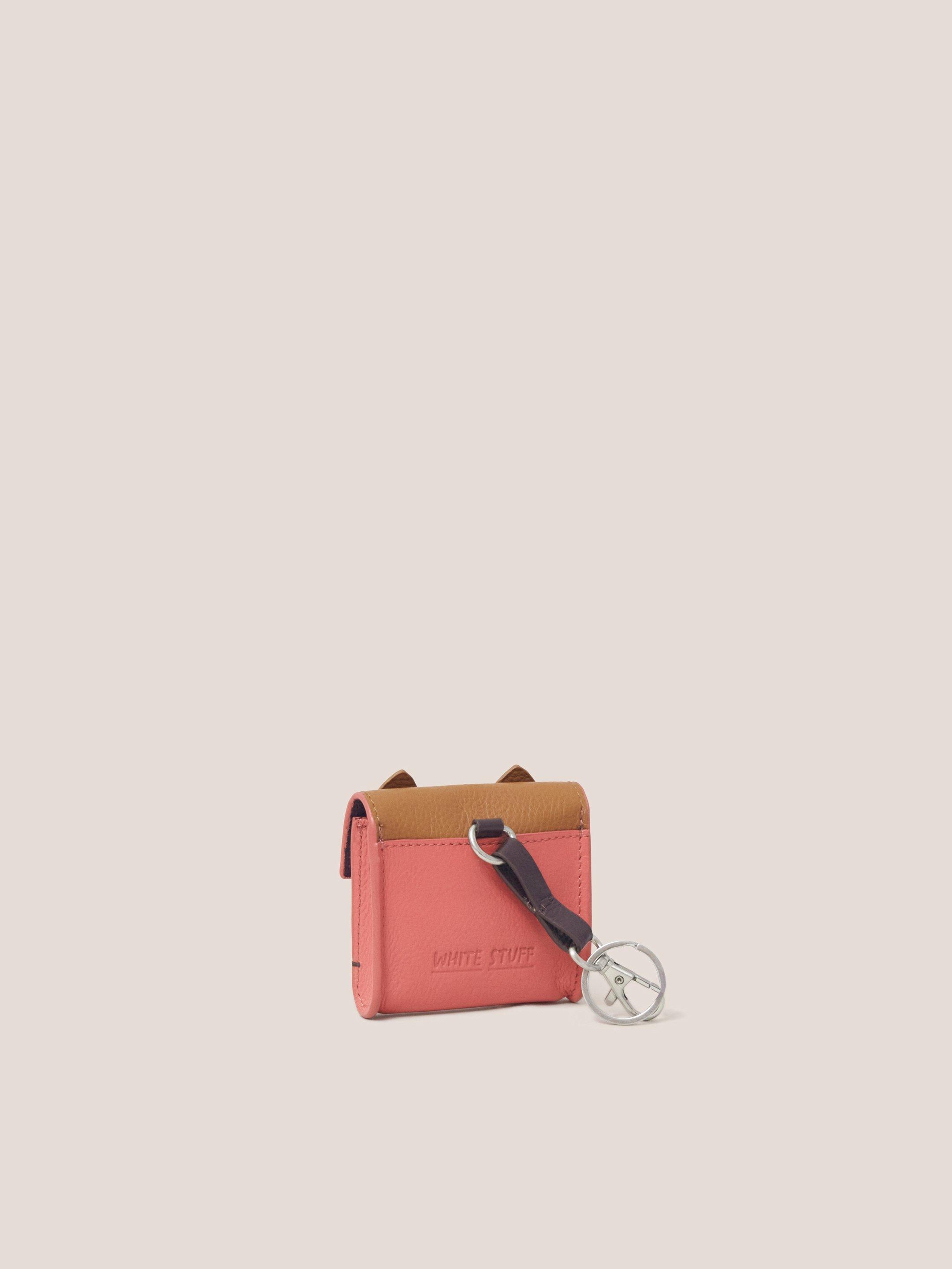 Elodie Fox Keyring in MID PINK - FLAT BACK