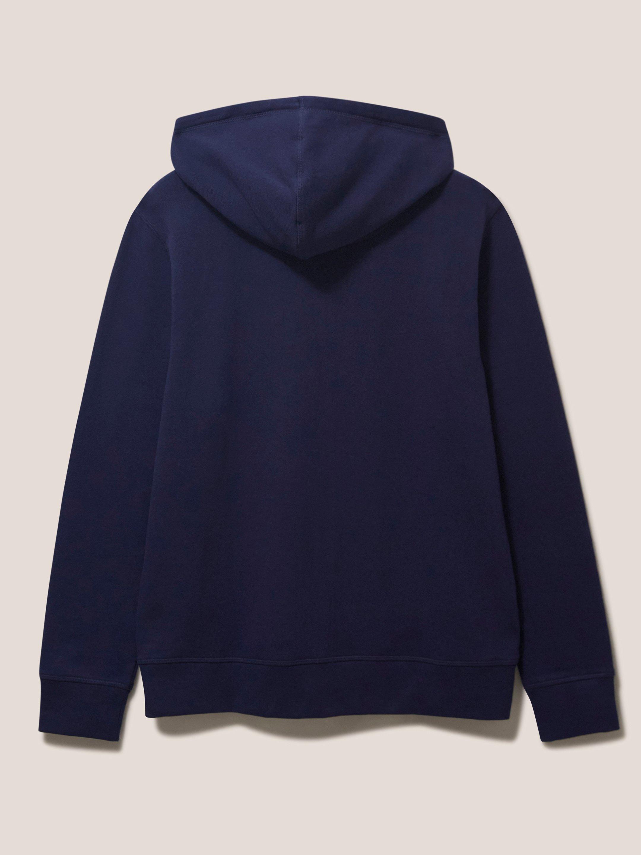 Hilton Hoodie in DARK NAVY - FLAT BACK