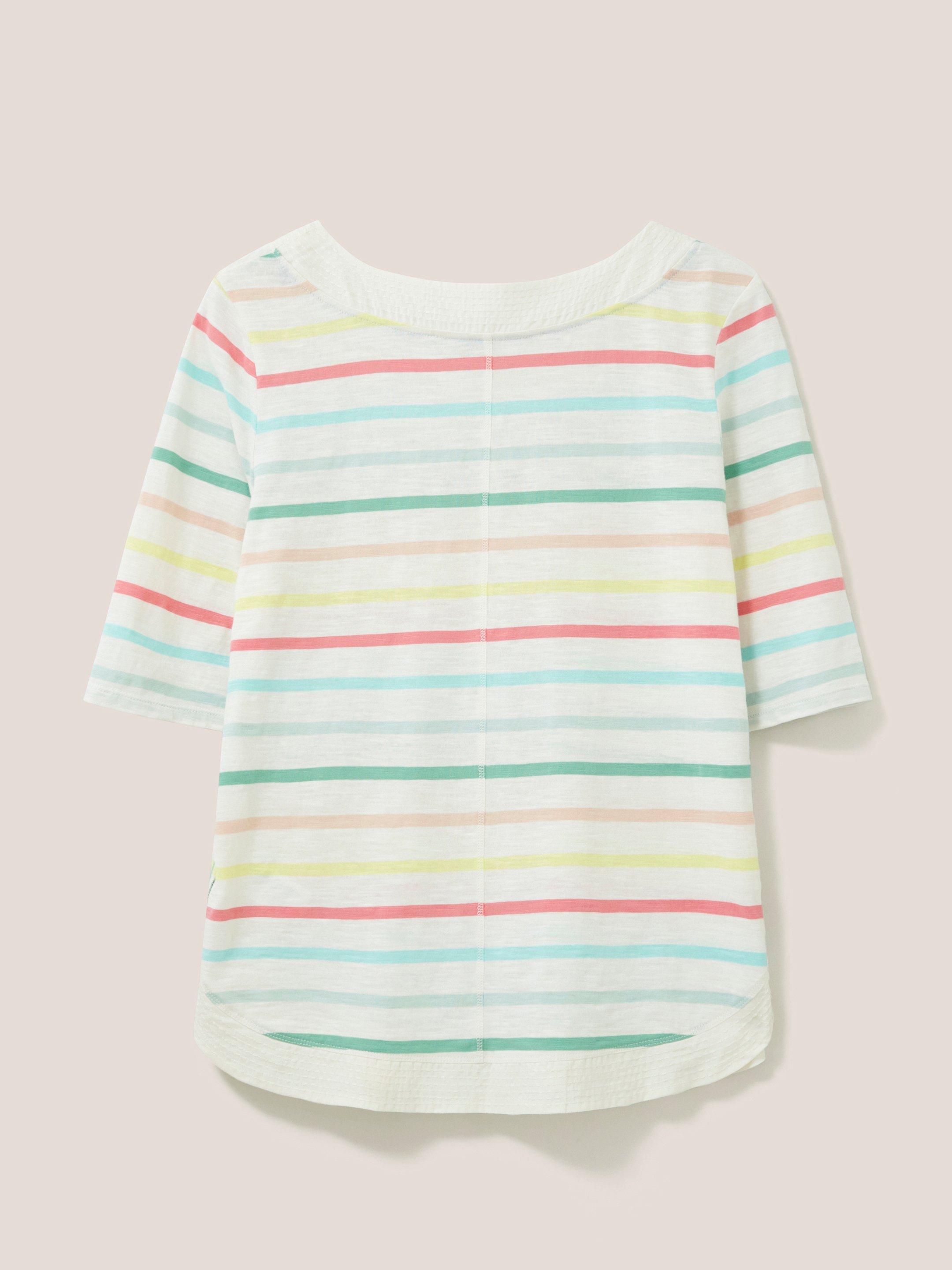 Weaver Cotton Jersey Tee in PINK MLT - FLAT BACK