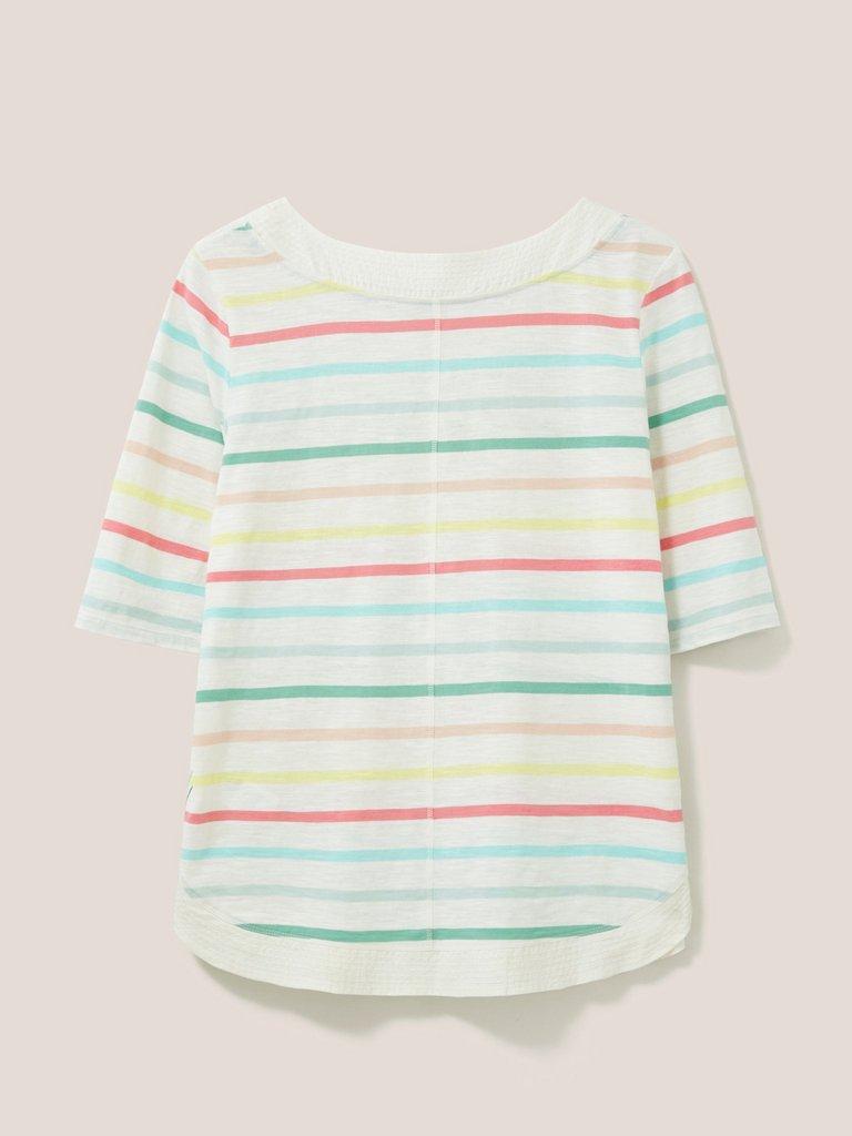 Weaver Cotton Jersey Tee in PINK MLT - FLAT BACK