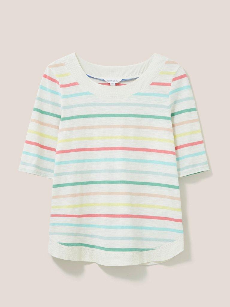 Weaver Cotton Jersey Tee in PINK MLT - FLAT FRONT