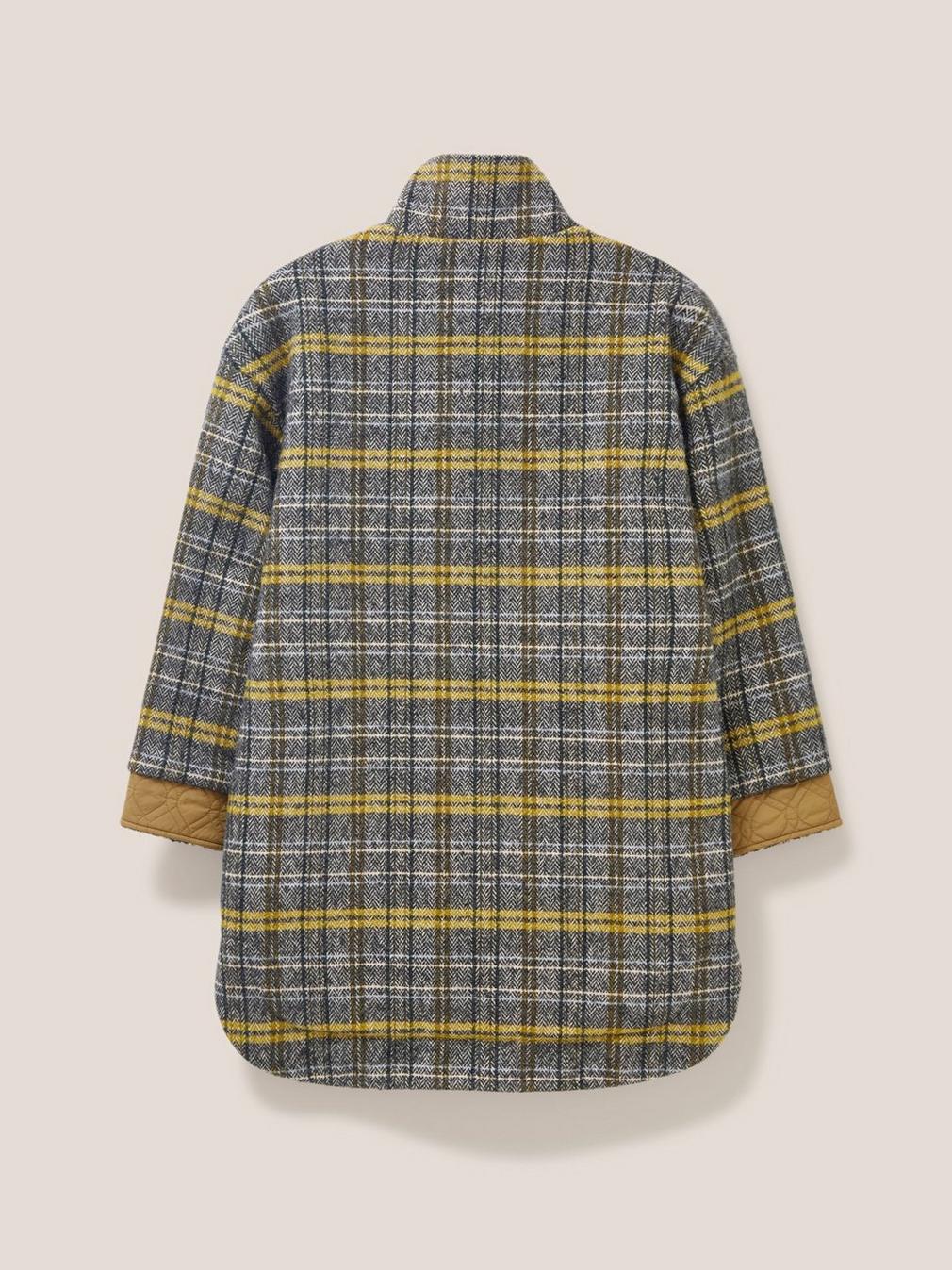 Maddie Reversible Coat in GREY MLT - FLAT BACK