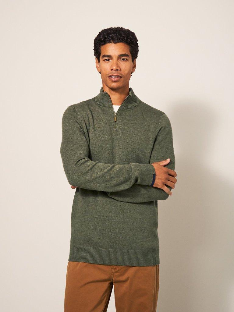 Green clearance merino jumper