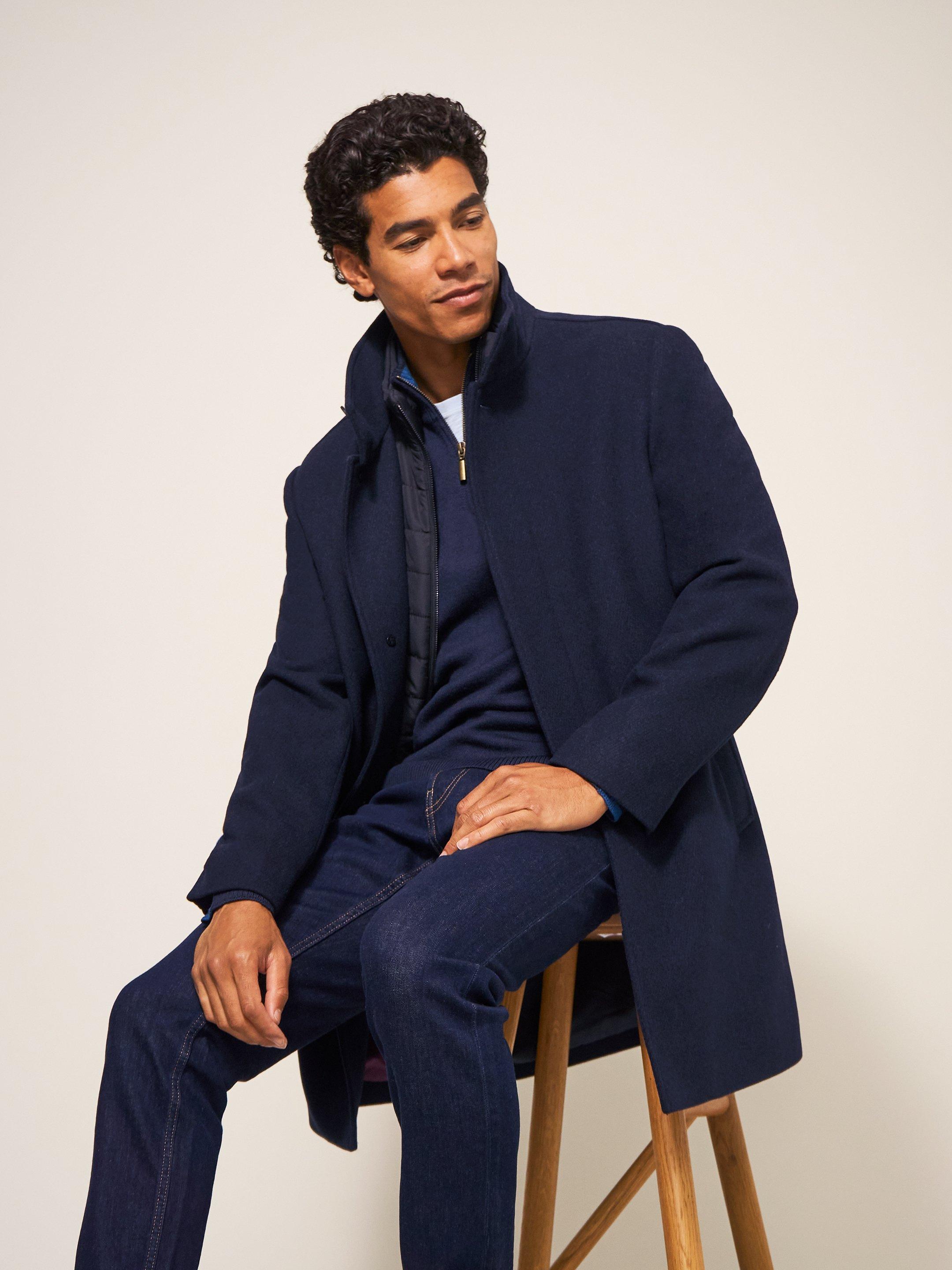 Mens navy store coat