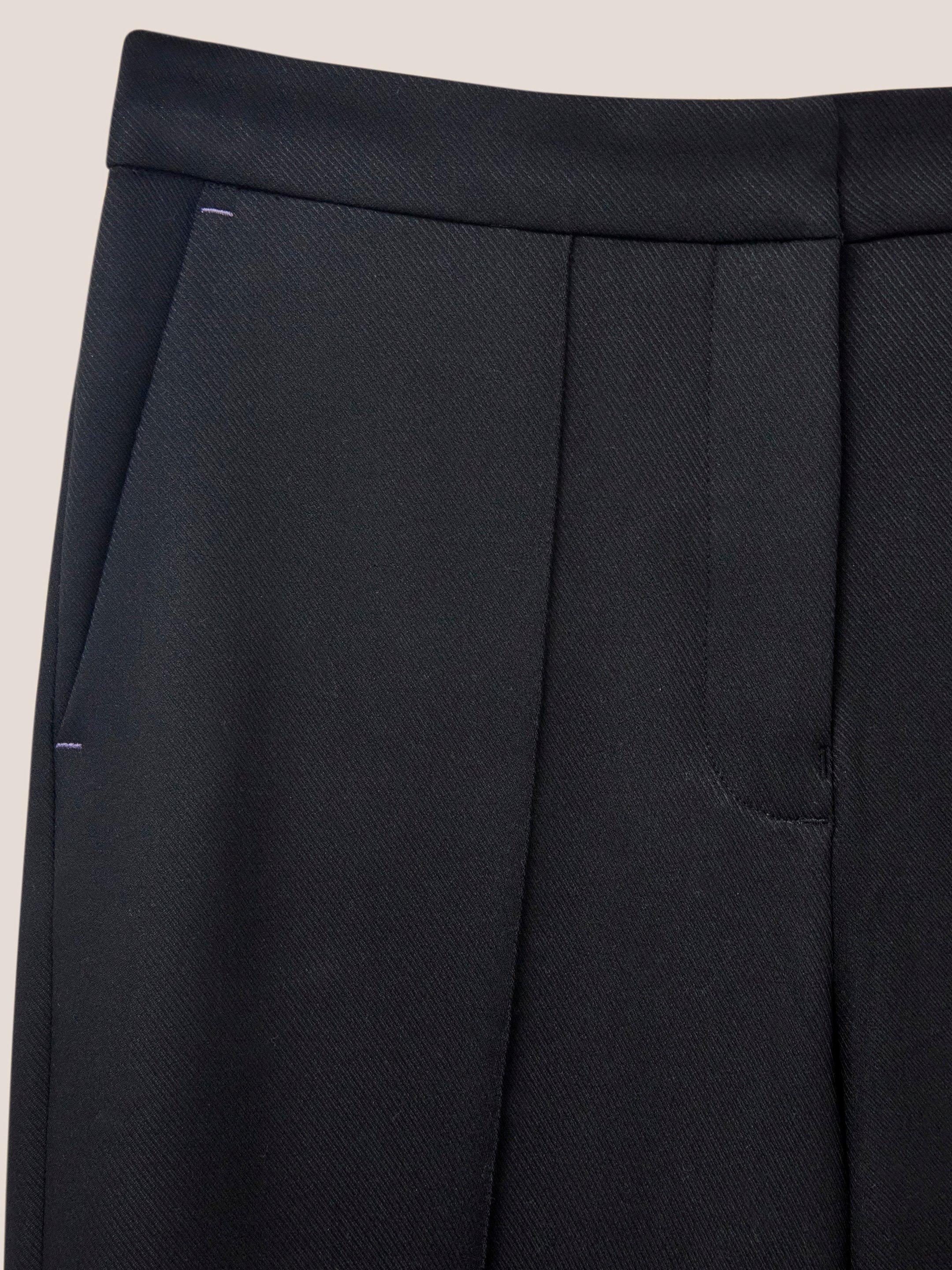 Jenny Wide Leg Trouser in PURE BLK - FLAT DETAIL