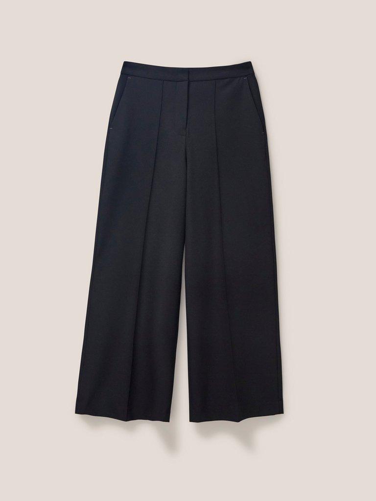 Jenny Wide Leg Trouser in PURE BLK - FLAT FRONT