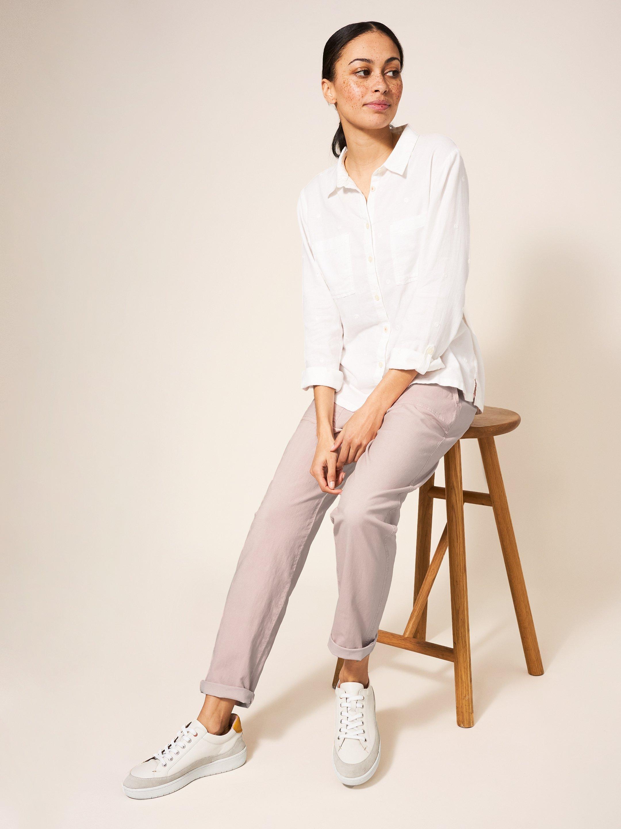 Twister Tea Dye Chino in DUS PINK - LIFESTYLE